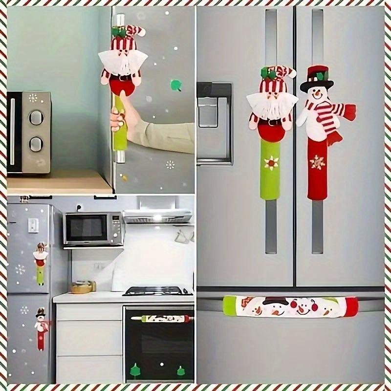 1 Set Christmas Kitchen Refrigerator Handle Covers - Interior Home & Refrigerator Decorations