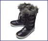 Canadian Heritage / Suede Snow Boots with Faux Fur Collar Black /21.0cm/