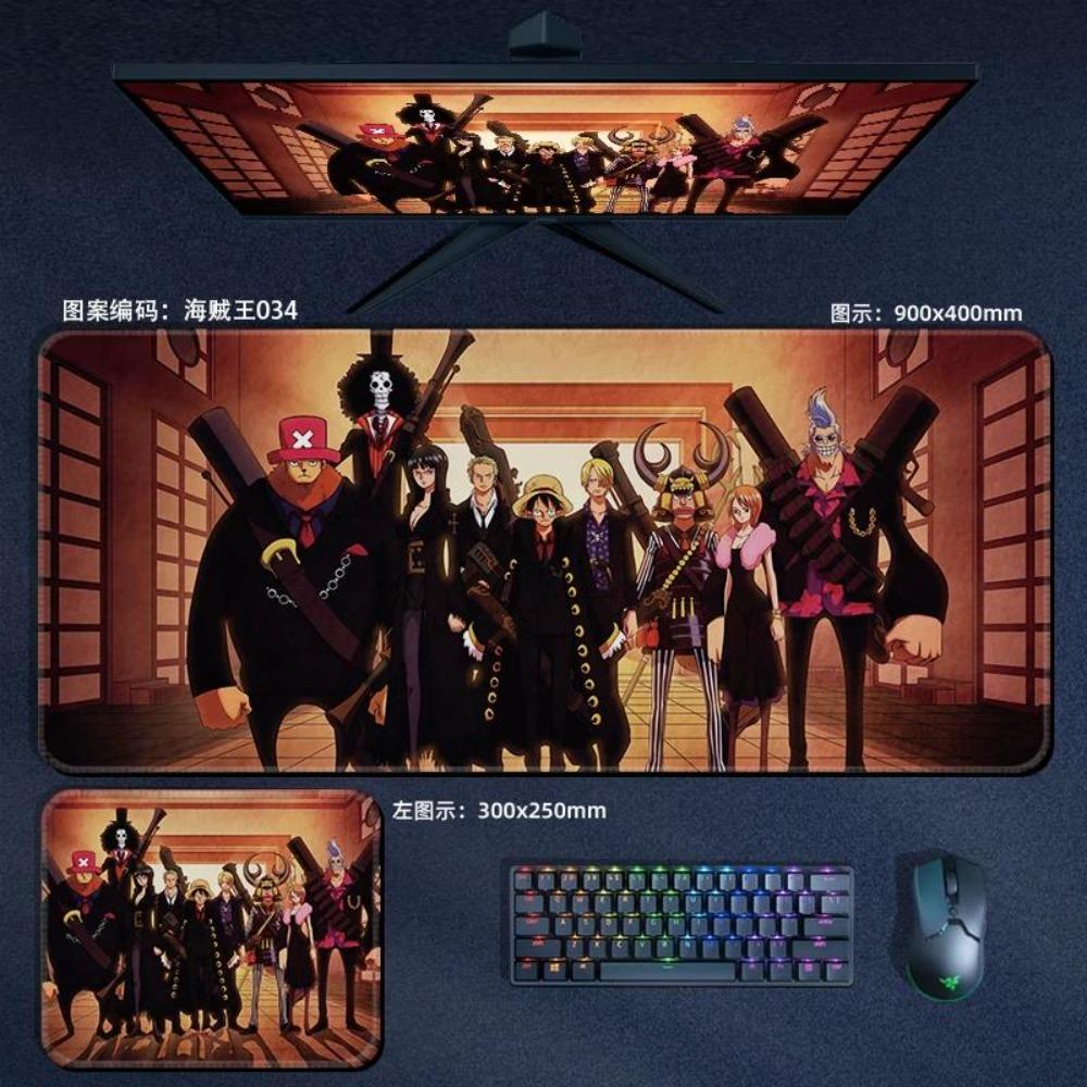 Nautical King Animation Periphery Cute ONE PIECE Leather Mouse Pad Boys Oversized Small E-sports Game Office Computer Keyboard Pad Notebook Table Mat