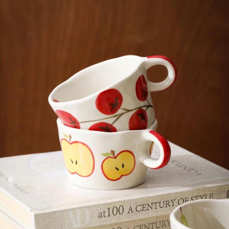 OLOEY Hand-Painted Ceramic Banana Coffee Mug