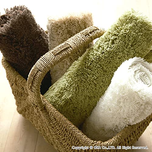 OKA Dry-Good D Nature Bath Mat, Approx. 36cm x 55cm, Dark Gray (Absorbent, Quick-Drying, Washable, Small, Non-Slip, for Baths)