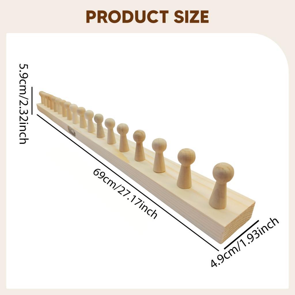 Knitting Loom for Chunky Blankets Mini Wooden Peg Frame Beginner Friendly Yarn Craft for Home Decor and DIY Projects