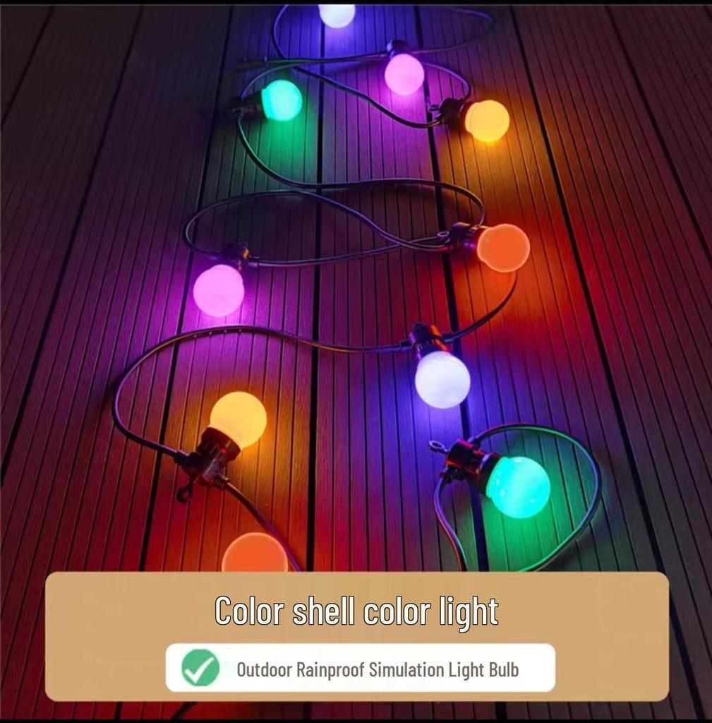 G50 Waterproof LED Solar String Lights for Outdoor Camping, Tents, and Courtyard Decoration.