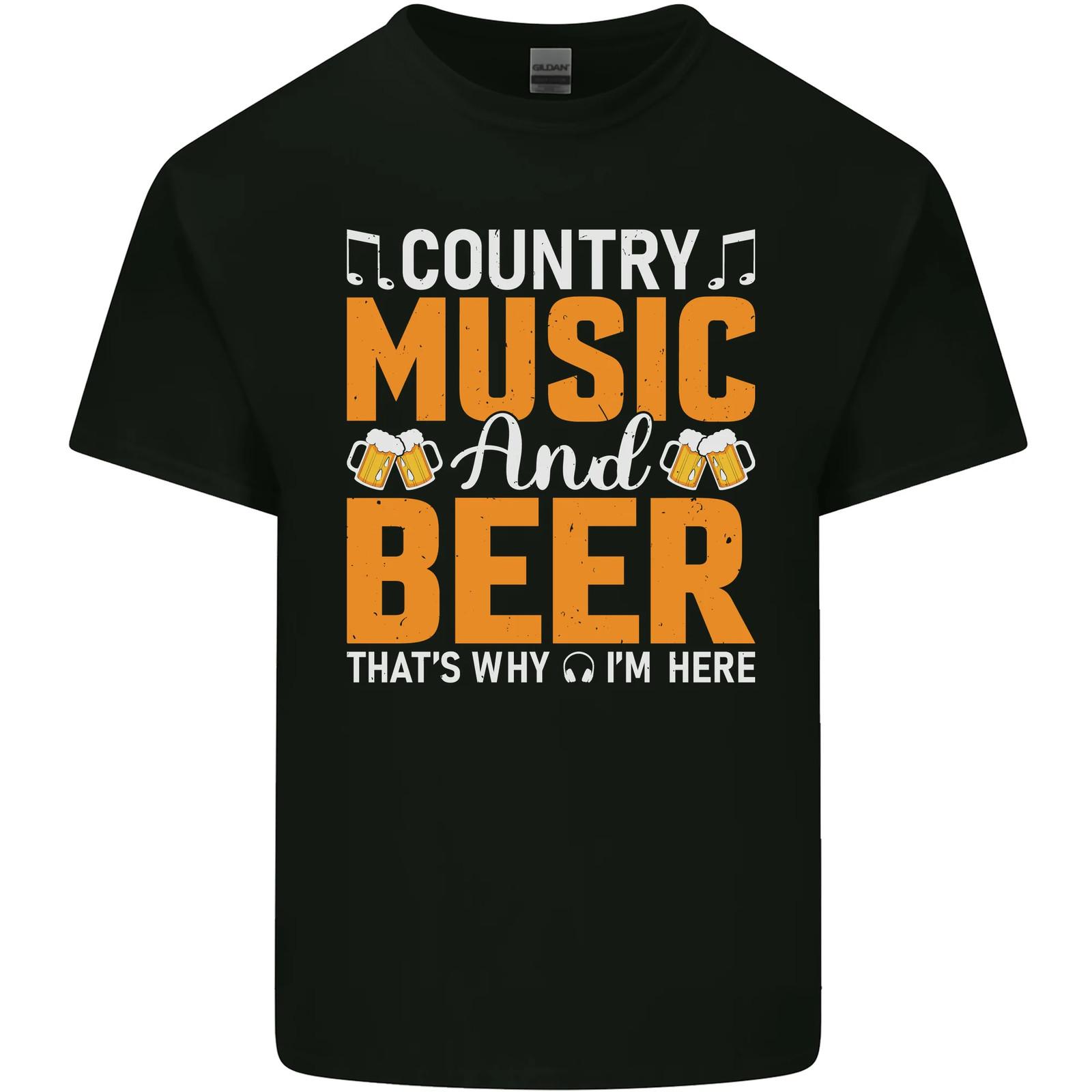 Men Cotton T-shirt Country Music And Beer This Is For What I Am Here XXXXL