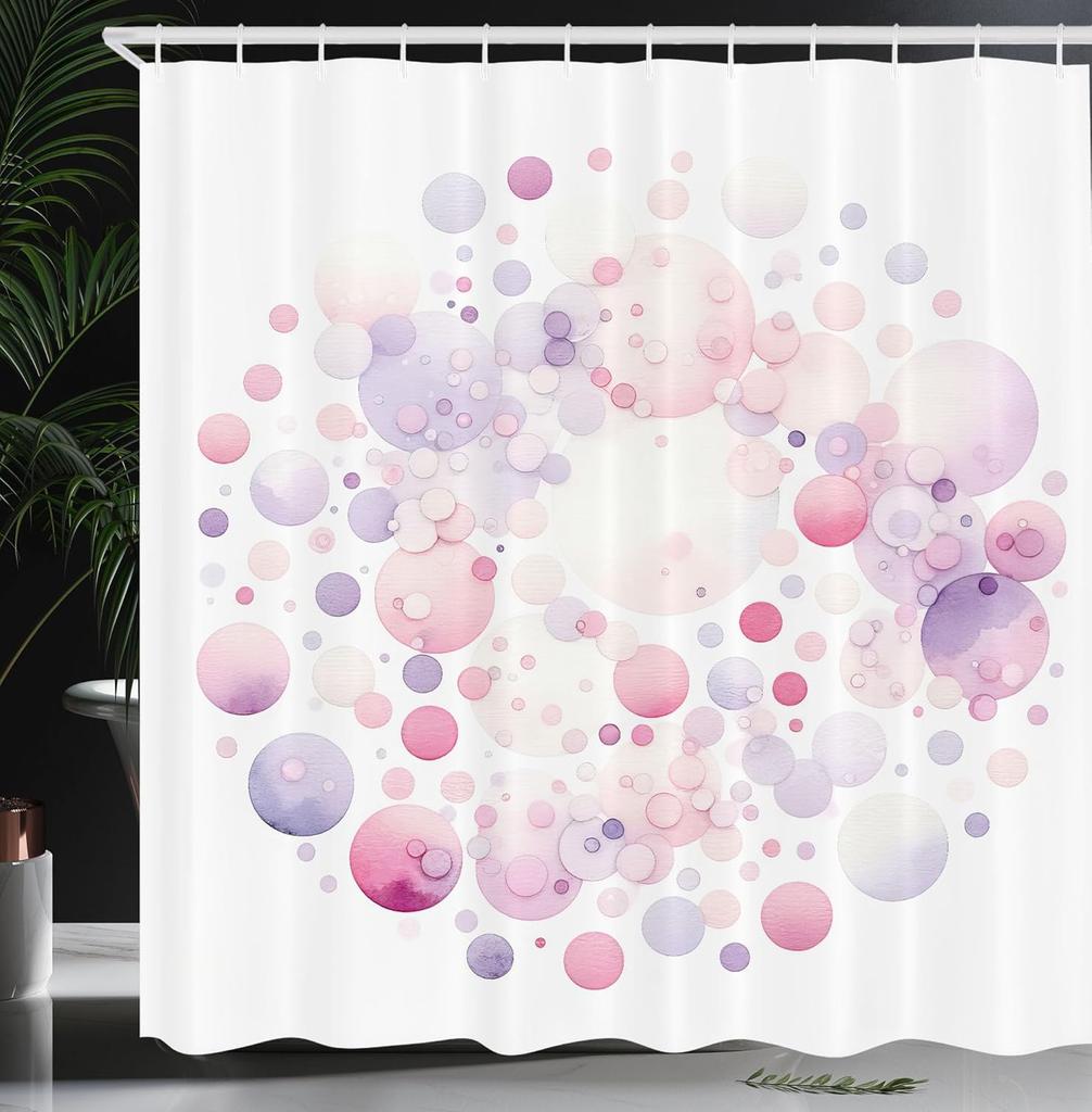 Watercolor Style Shower Curtain Green Leaf Appearance Abstract Branch Fabric Bathroom Decorative Shower Curtain With Hook,