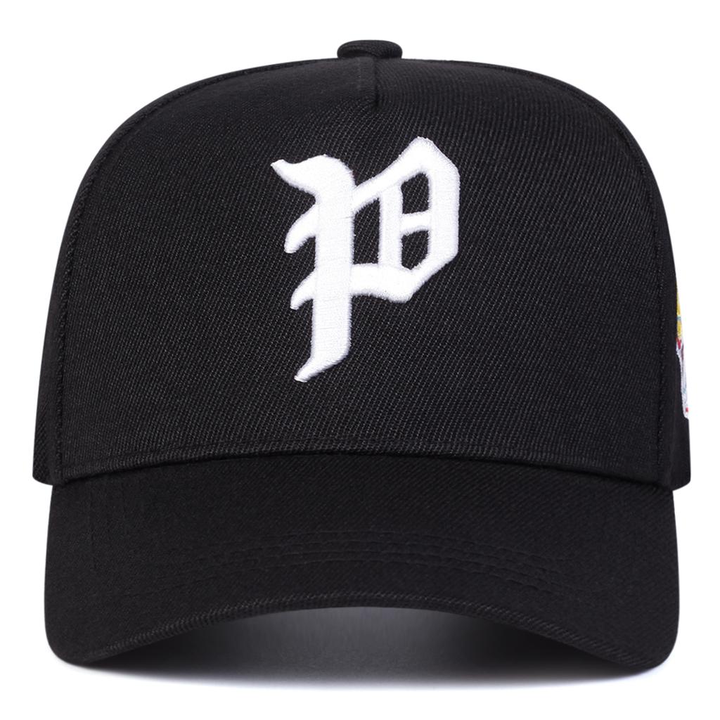 Unisex Gothic P Embroidery Adjustable Personality Baseball Hat Street Hip-hop Caps Spring Autumn Outdoor Leisure Hats Travel Accessories for Women Men