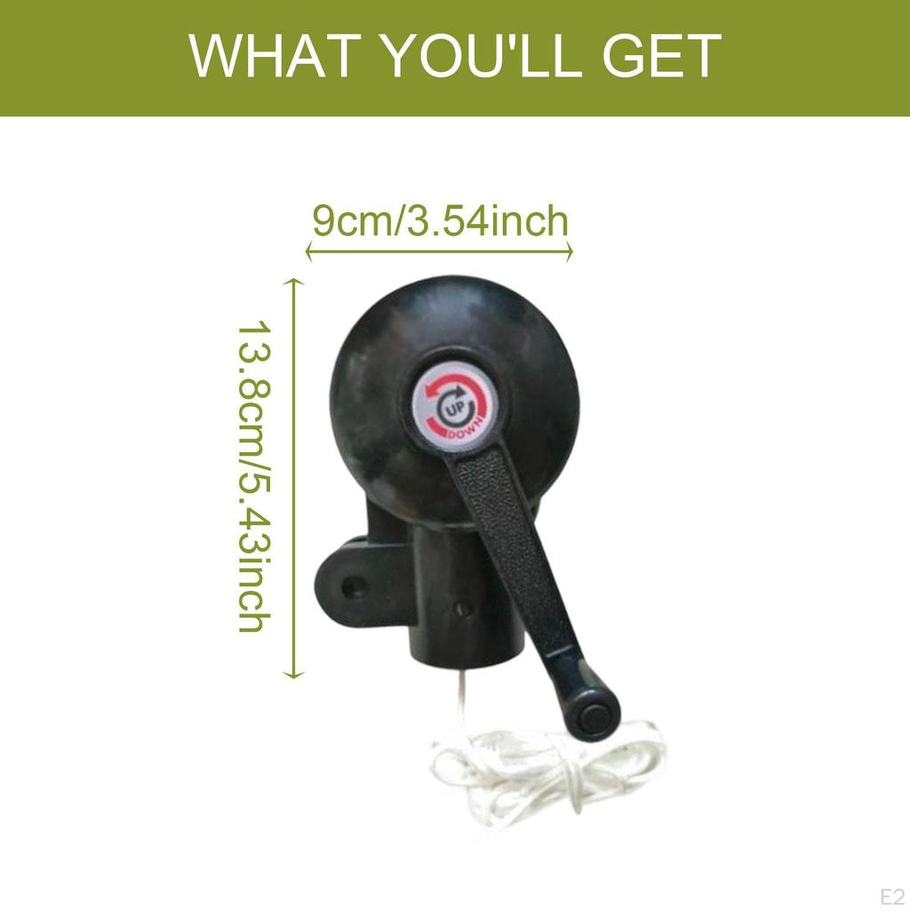 Patio Umbrella Accessories Handle Arm Replacement Part Deck Hand Crank with Rope Parasol