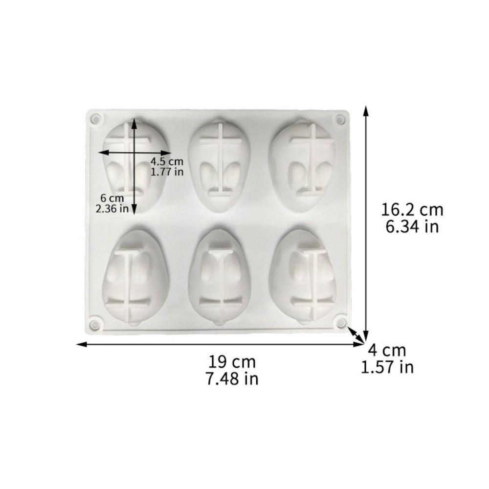 Silicone 3D Rabbit Cake Molds Bunny 6 Cavity Silicone Mousse Cake Mould DIY Non Stick Dessert Baking Tools Birthday Party