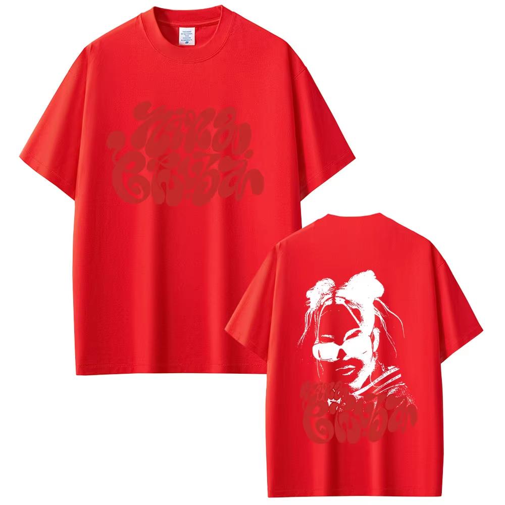 Rapper Nina Chuba Face Graphic Tshirt 2026 Spring summer Men Women Hip Hop Fashion Short Sleeve Top Unisex Vintage Streetwear