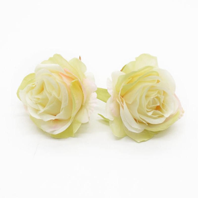 50Pcs Artificial Flowers Silk Roses Heads Home Wedding Decorations Valentine's Day Garland Palnts Wall Festival Diy Supplies Box