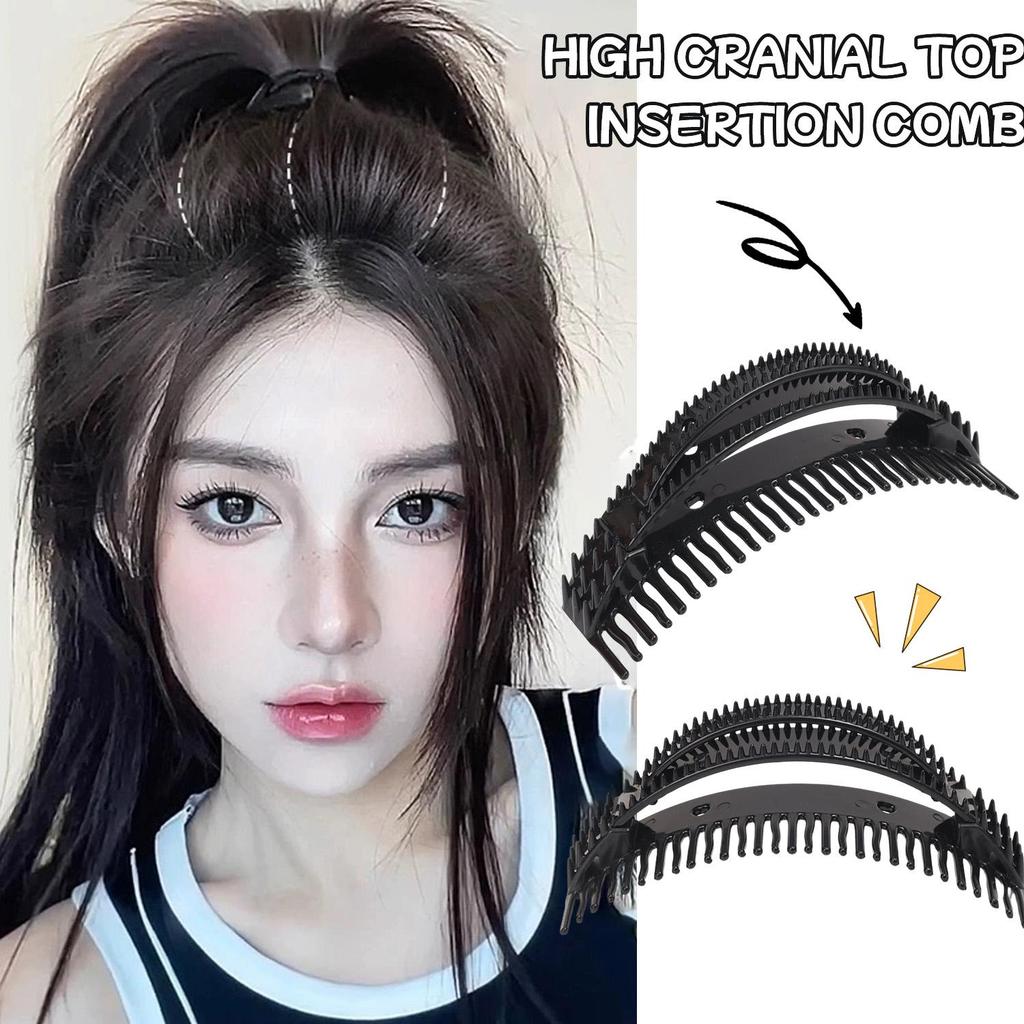 1/2 Stück Unsichtbarer Haarpuff Kopfkissen Haarspangen für Damen Mädchen Volumen Haarboden Flauschiger Schwammclip Dutt DIY Haarstyling-Werkzeuge