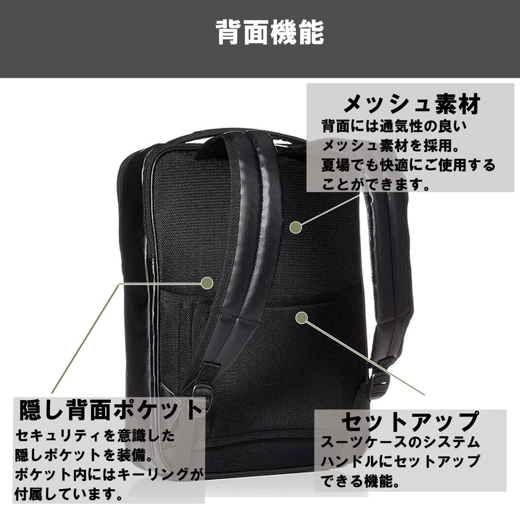 Ace Vitara WR Business B4 PC Setup Black Backpack, File, 13-inch Compatible, Function,