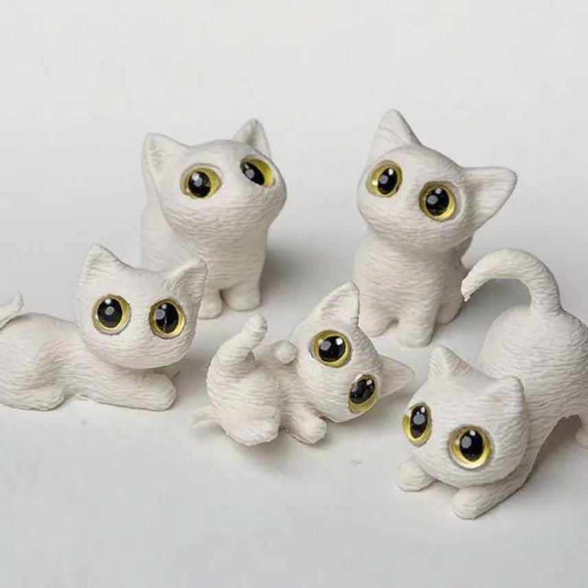 Mini Cartoon Anime Kitten Toy Statue 3D Printing Toy Desktop Decoration Small Ornament Cute Pet Cat Series Children Toy Gift