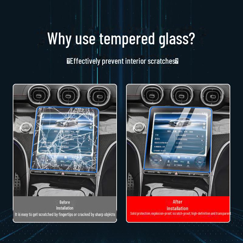 Tempered Film for Mercedes-Benz C-Class C260/200L: Central Control Navigation Screen Protector