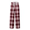 Men's Drawstring Pocket Casual Pants Plaid Stripe Print Pocket Casual Pants Home Pajama Pants