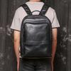 Retro First Layer Cowhide Laptop Bag Men'S Genuine Leather Backpack Large Capacity Women'S Travel Backpack