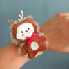 Snowman Santa Wristband With Clap Circle Elk Slap Bracelets  Christmas Gifts
