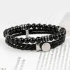 SHOVEOFF [Set Product] SVB-#198 Leather/Onyx Bracelet SET