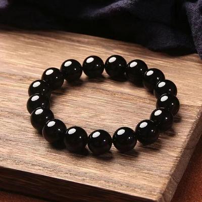 Armband mit Obsidian-Buddha-Perlen im ethnischen Stil für Paare - Unisex-Studentengeschenk