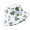 Fashionable Love Pattern Bucket Hat for Various Head Size Winter Autumn Thicken Fisherman Hat Headpiece for Casual Wear
