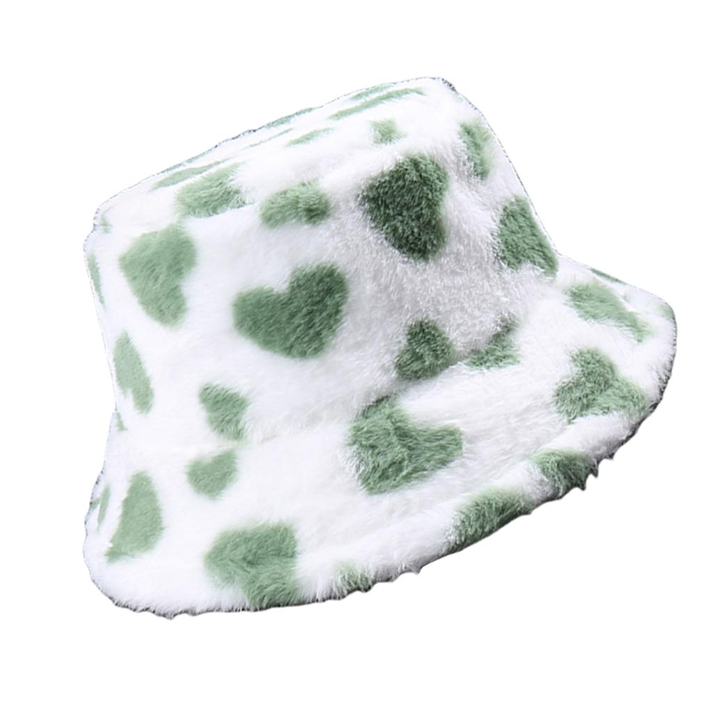 Fashionable Love Pattern Bucket Hat for Various Head Size Winter Autumn Thicken Fisherman Hat Headpiece for Casual Wear