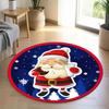 1 Piece Christmas Round Rug Suitable For Living Room Bedroom And Kitchen Home Decoration Room Decoration Gift For Friends And Family