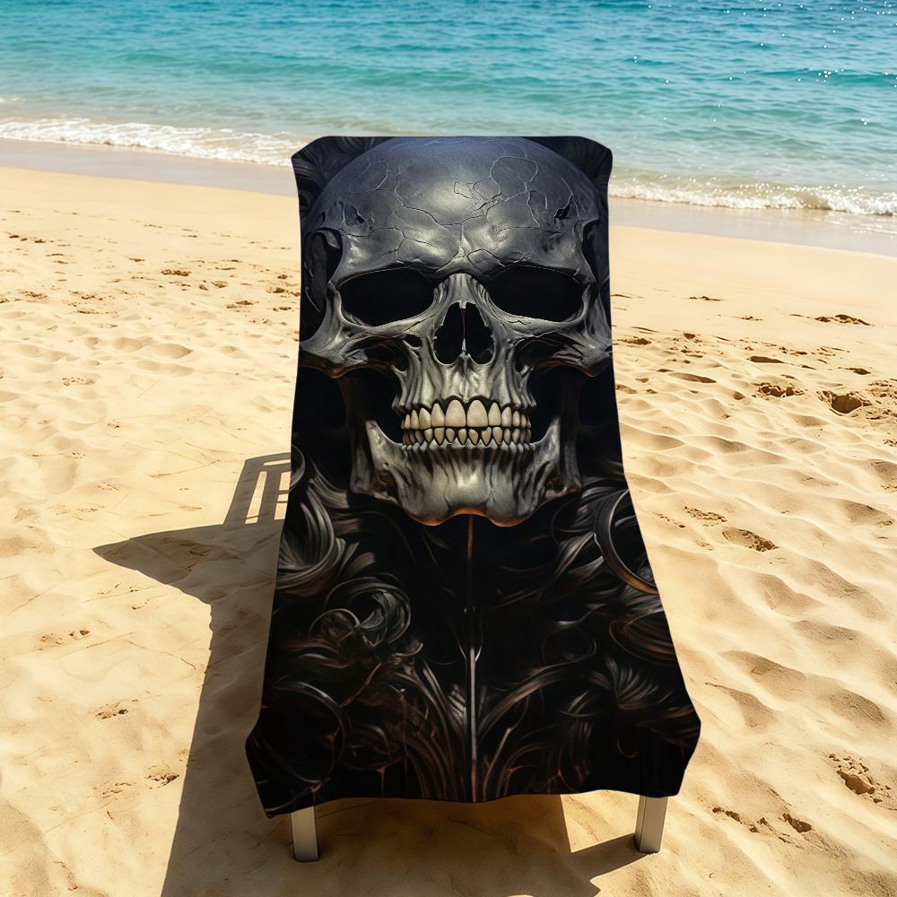 Skelett Totenkopf Mode Cooles Handtuch Für Outdoor Camping Strandtuch Super Saugfähig Schnell Trocknend Sommer Handtuch