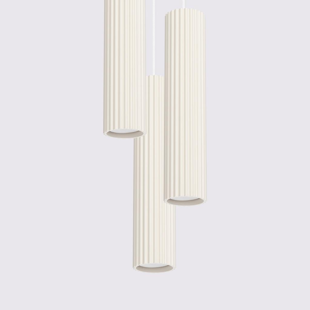 Lampa Wisząca Karbon 3 Gu10 Beżowy Alu Sollux Sl.1595