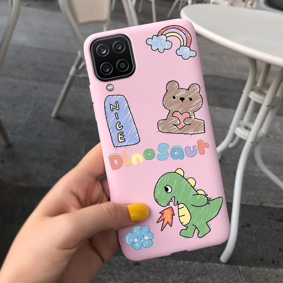 Für Samsung Galaxy A12 Hülle M12 F12 Cue Süßigkeiten Bemalte Abdeckung Weiche Silikon Handyhülle Für Samsung A12 M 12 GalaxyA12 Coque Bumper