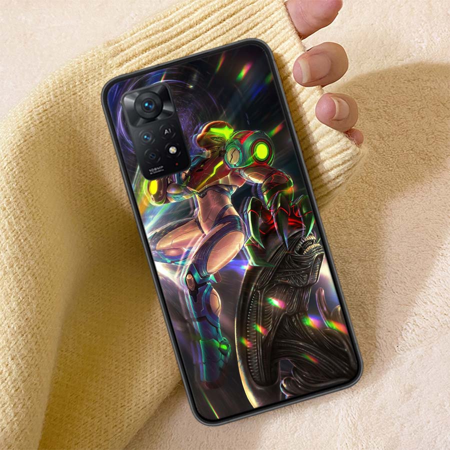 Game M-METROID Phone Case For Redmi Note 13 14 15 Pro Plus 12 13C 12C 15C 9 10 10C 9T 9C 9A TPU Soft Cover Clear Cell Cases Shoc