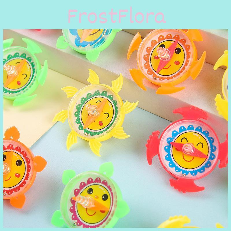 Flower Pattern Compass Mini Plastic Gyro Children Toy For Kids And Students