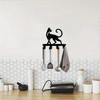 Bohemian Style Metal Cat Key Hook Wall Mount Key Holder Organizer For Home Office Decor