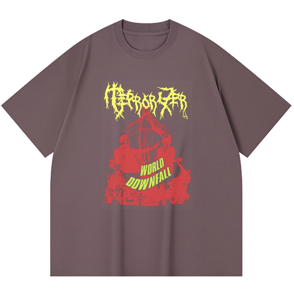 230 Gsm 100% Cotton Heavy Metal T-Shirt  Rock Band Popular Music Print Unisex Heavy Cotton T Shirt