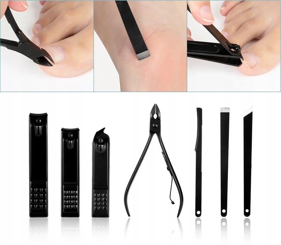 Manicure Pedicure Face Travel Set 18 Pieces Xxl Matte Black