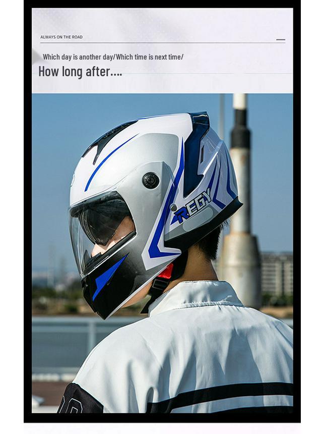 Bluetooth Double Visor Flip-up Motorcycle Helmet with 3C Certification for Riding