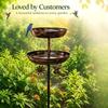 Dual-Layer Design Bird Bath Feeder Set Metal Outdoor Bird Bath New Metal Bird Bath  For Garden