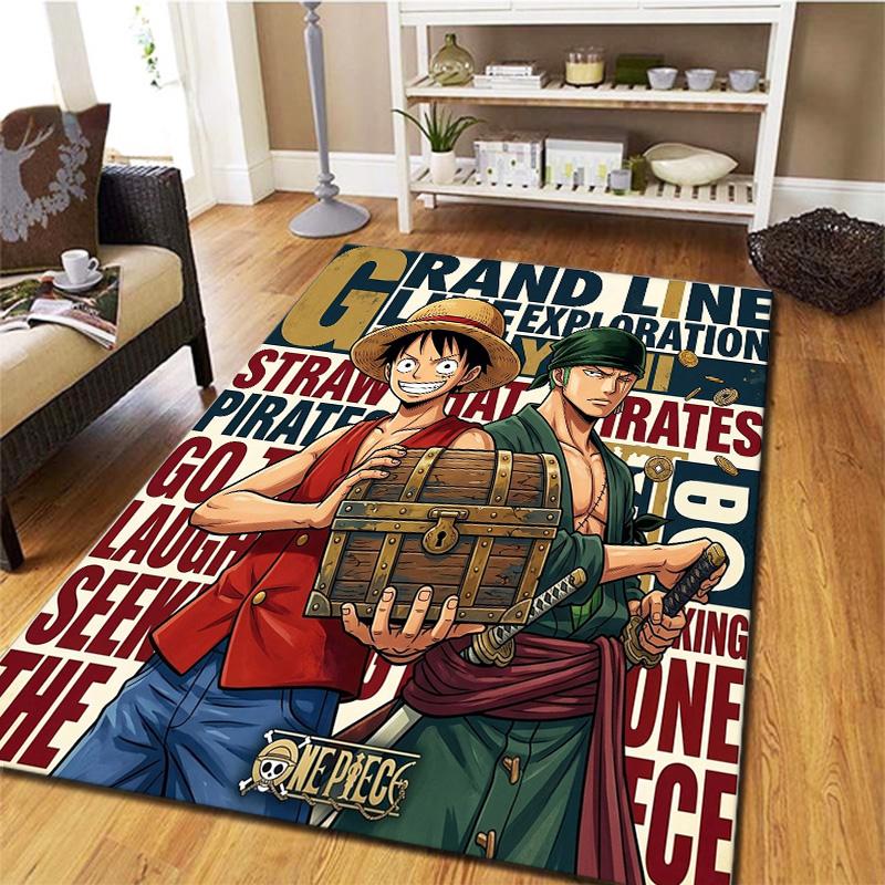 Tappeto Tappeto Artistico One Piece per Soggiorno Camera da Letto Casa Decorazione Divano Bambini Gioco Tappetino Antiscivolo per Pavimento