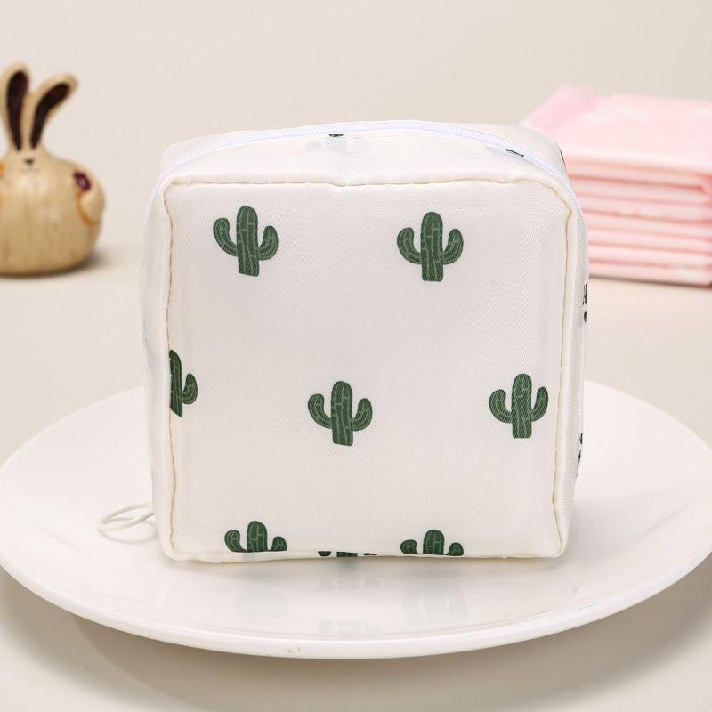 Women Coin Purse Sanitary Napkin Storage Bag Cartoon Waterproof Nursing Pad Bag Portable Large Capacity Menstrual Packet