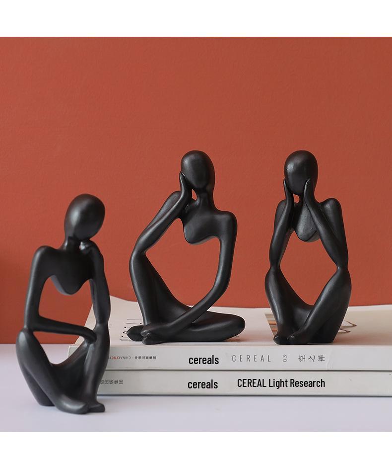 Nordic Luxury Abstract Figurine Tabletop Decor - Mini Shape Handcrafted Art.