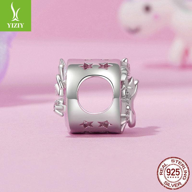 Opal Lune Chat Bracelet DIY Perles Perles Libres, Cœur Fille Douce Argent Sterling S925 Ornement Cordon