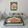 Gingerbread House and Snowman. Bedding Sets Duvet Cover Sets Duvet Covers Pillowcases(1 * Duvet Cover 2 * Pillowcases Without Duvet Insert)