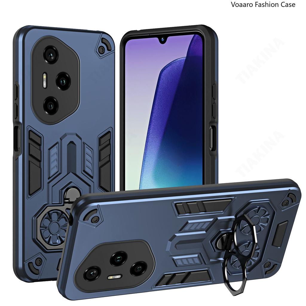 Dual Finger Ring Armor Cover for Honor 300 Pro Case for Honor 300 Ultra Rotate Metal Bracket Kickstand Holder Case Phone Capa