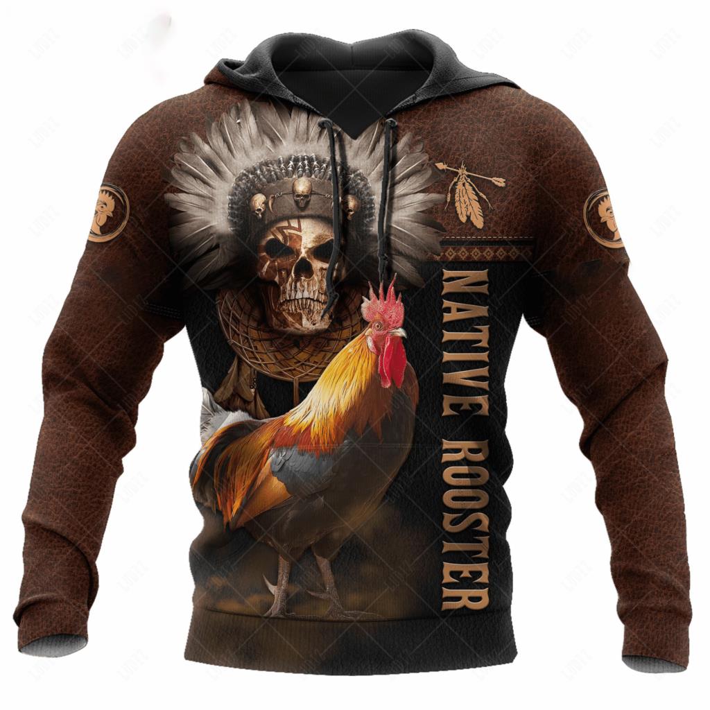 Men's Hoodie Mexican Hoodies 3D Print Mexican Rooster Graphics Top Autumn Long Sleeve Streetwear Fashion Hoodie For Men Clothing