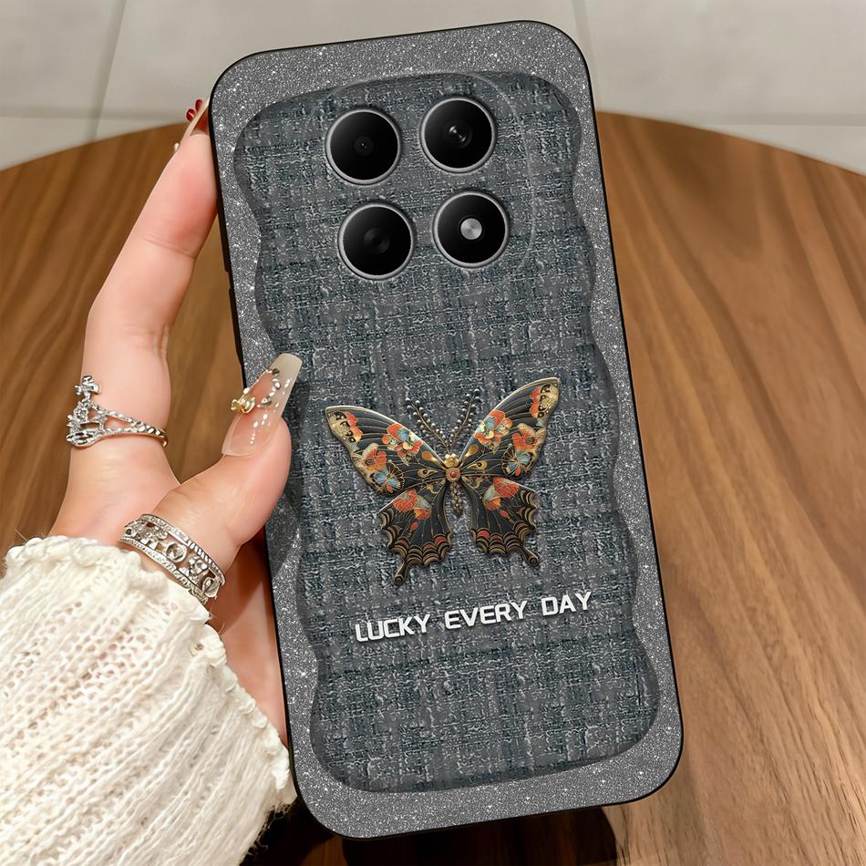 Cute Cats Cover For Poco M8 Pro 5G Phone Case Soft Protective Black Funda For Poco M 8 M8Pro Untra Thin Durable Back Covers Capa