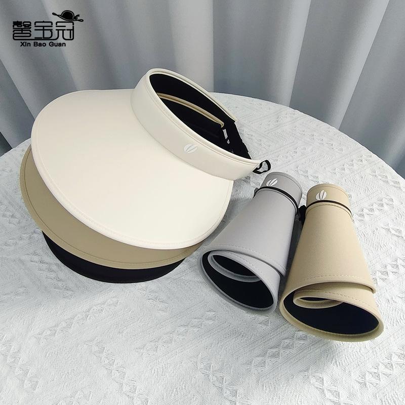 8553 Large version of composite velvet vinyl sunscreen eaves empty top hat summer sun hat children's outdoor sun hat