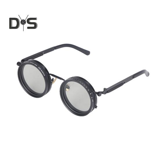 

Круглые поляризованные очки 1-12 передач регулируемые солнцезащитные очки с ND-фильтром для защиты от синего света очки ручной работы в стиле ретро для мужчин и женщин чёрный