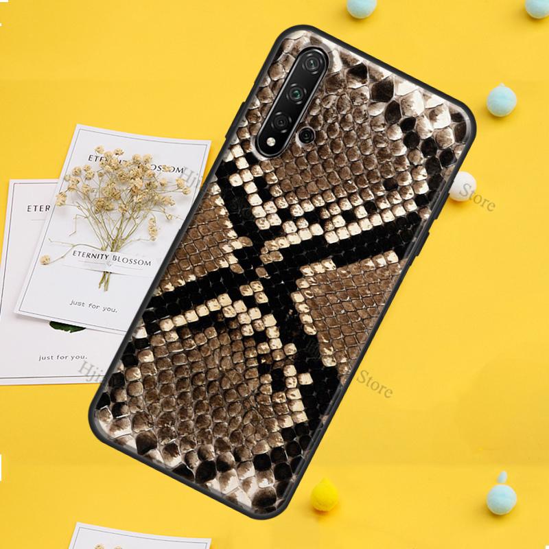 Snake Skin Case For Huawei P30 P20 P40 P60 Pro P Smart Nova 9 5T Honor Magic 5 Lite X8 X9a 50 70 Cover