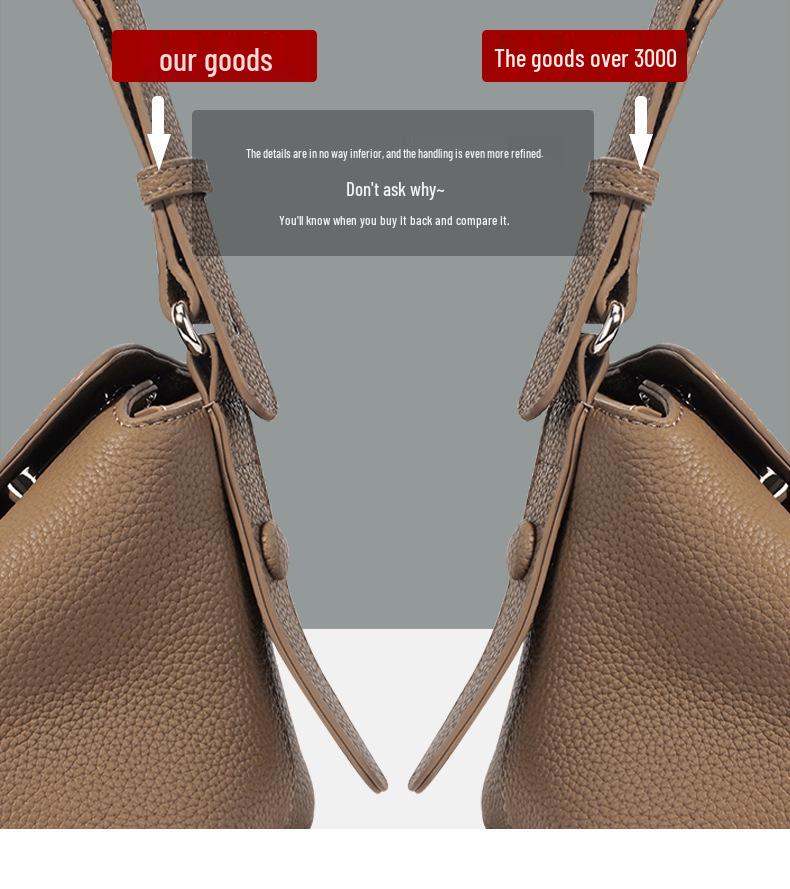 Women's Genuine Leather Cowhide Underarm Shoulder Bag - Versatile Commuter Handbag & Crossbody