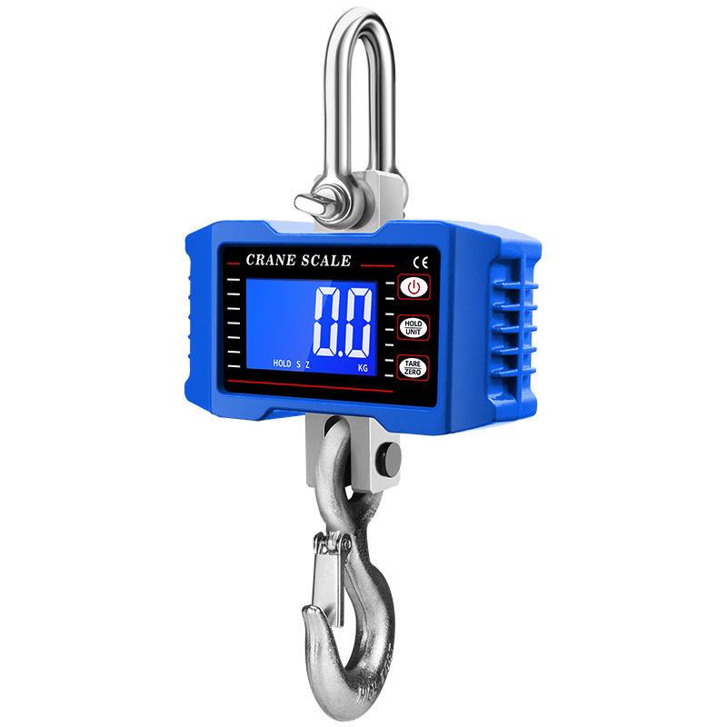 1000kg/1.5t/2t Electronic Hanging Crane Scale - Handheld Tension Hook Meter