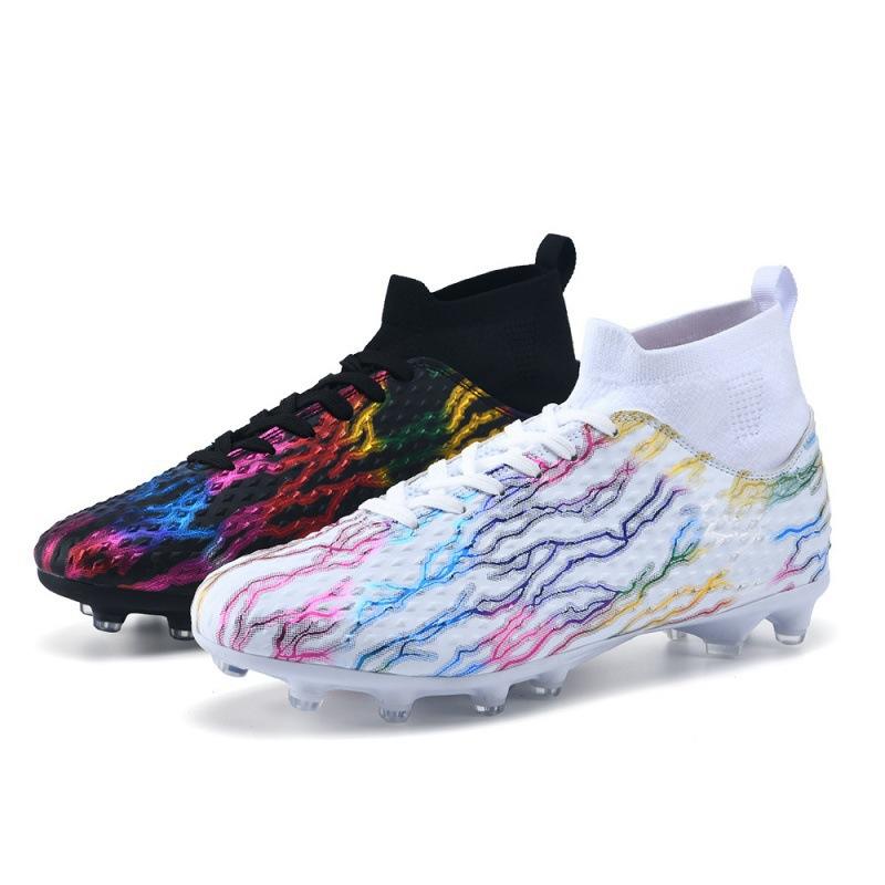 High-top Football Shoes Tf Broken Nails AG Long Nails Leather Feet Men and Women Children Youth Students Adult Sports Training Shoes